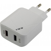 Mediagadget <MGHPS2QCUWT> Зарядное устройство USB (Вх. AC100-240V, Вых.  DC5/9/12V, 28W, 2xUSB)