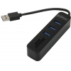 Orico <TWU3-3AST-BK> 3-Port  Hub, 3xUSB3.0 +  SD/microSD  Card  Reader