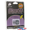 Corsair microSecureDigital (microSD) Memory Card 512Mb + microSD-->SD Adapter