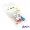 Вставка для 2 модулей RJ-45/12,тип keystone, 45х45 мм,шторка,  Exalan+ <EX04-532>