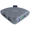 A4-Tech <MS-8> (4-Port USB2.0 HUB, клавиатураPS/2+мышьPS/2+Audio+Mic)