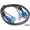 D-Link <DKVM-CB15> Кабель для KVM переключателей (PS/2+PS/2+VGA15M, 1.5м)