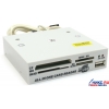 3.5" 9-in-1 Internal USB2.0 CF/MD/SM/MMC/SD/xD/MS(/Pro/Duo) Card Reader/Writer +1-port USB2.0