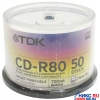 CD-R TDK   700Mb 52x sp. <уп.50 шт> на  шпинделе, printable