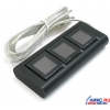 Art.Lebedev Studio Optimus mini three v2.0 Black (RTL) трехкнопочная кл-ра с изменяемым рисунком на клавишах
