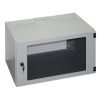 Настенный двухсекционный шкаф <TLK-410-15U-C-GY> 19", 15U, стеклянная дверь, Ш543хВ733хГ400мм, серый