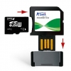 A-Data <microSD Trio-2Gb + microSD-->SD/USB Adapter> microSecure Digital Memory Card