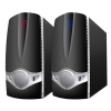 Miditower ASCOT 6TR8/450 (V2.2) Black&Silver ATX 450W (24+4+6пин) с дверцей