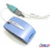 A4-Tech 2X Mini Optical Mouse <MOP-59D-Aqua(2)> (RTL) 4but+Roll USB&PS/2 уменьшенная
