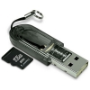 Kingston <FCR-MR(R/B)+SDC/1GB> microSecureDigital (microSD) Memory Card 1Gb +  USB microSD Reader