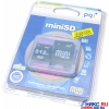 PQI miniSecureDigital (miniSD) Memory Card 512Mb + miniSD-->SD Adapter