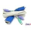 Multico <EW-KVM180T> кабель TKVM (VGA15F&2xPS/2-->VGA15M&2xPS/2) <1.8м>