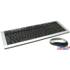 Genius Wireless SlimStar 600 Laser Black&Silver (Кл-ра, М/Мед,USB+Мышь, 3кн, Roll, Laser,USB)