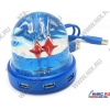 4-port USB2.0 Hub + карандашница в виде полусферы с рыбками (FD-5084FIL)