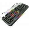 Клавиатура OKLICK Office Keyboard 300M Black-Silver <USB&PS/2> 107КЛ+USB  порт <39219-USB&PS/2>