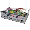 HighPaq <ICR-R002-Silver> 5.25" Internal USB2.0 CF/MD/MMC/RSMMC/SD/xD/MS(/Pro/Duo)Card Reader/Writer+3xUSB2.0+1394