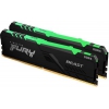 Память Kingston Fury Beast DDR4 Общий объём памяти 32Гб Module capacity 16Гб Количество 2 3600 МГц Радиатор Множитель частоты шины 18 1.35 В RGB черный KF436C18BBAK2/32