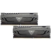 Память PATRIOT Viper Steel DDR4 Общий объём памяти 16Гб Module capacity 8Гб Количество 2 4000 МГц Радиатор Множитель частоты шины 16 1.45 В черный PVS416G400C6K