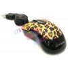 A4-Tech G-Cube3 Retractable Mini Optical Mouse <GOL-60B-Lux Leopard> (RTL) USB 4btn+Roll уменьшенная