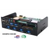 Корпусной элемент Scythe Kama Panel SCKMPN-1000-BK (Card Reader/ 1394/ USB/ Audio/ SATA/ Fan control) Black