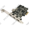 Controller PCI-Ex1, IEEE 1394, 3 port-ext, 1 port-int