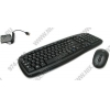 Logitech Cordless Desktop EX100<Black>(Кл-ра Ergo,М/Мед,FM,USB,влагозащита+Мышь 3кн,Optical,Roll,FM)<967713>