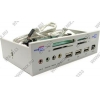 HighPaq <ICR-R003-Silver> 5.25" Internal USB2.0 CF/MD/MMC/RSMMC/SD/xD/MS(/Pro/Duo)Card Reader/Writer+3xUSB2.0+1394