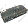 MultiCo <EW-K1904S> 4-port Slim KVM Switch  with Cable(клавиатураPS/2+мышьPS/2+VGA15F+Audio+Mic)