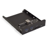 Планка Exegate USB на переднюю панель ExeGate U3H-621 > 3,5", 2*USB3.0+1*TypeC+1*SD+TF card, черная, металл, подсоединение к мат. плате (117198) (EX283578RUS)
