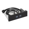 Планка USB Exegate U5H-615, 5,25", 2*USB3.0, черная, металл, подсоед. к MB OEM (127616) (EX289289RUS)