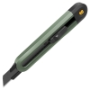 Технический нож "Home Series Green" Deli HT4018L  ширина лезвия 18мм, эксклюзивный дизайн, корпус из высококачественного софттач пластика