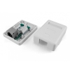 Аксессуары Розетка компьютерная Hyperline SB1-1-8P8C-C5e-SH-WH Розетка компьютерная RJ-45(8P8C), кат 5e, экранированная, одинарная, внешняя, Dual IDC