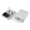 Аксессуары Розетка компьютерная Hyperline SB1-1-8P8C-C6-WH Розетка компьютерная RJ-45(8P8C), кат 6, одинарная, внешняя, Dual IDC Dual IDC
