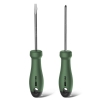 Набор отверток "Home Series Green" Deli HT1002L 2шт SL5x100+PH1x100, эксклюзивный дизайн, рукоятка из высококачественного софттач пластика