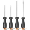 Набор отверток "Home Series Gray" Deli HT1004C 4шт  SL5x100+SL6x150+PH1x100+PH2x150, эксклюзивный дизайн, рукоятка из высококачественного софттач пластика