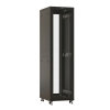 Шкаф Hyperline TTBR-4762-DD-RAL9004 напольный 19-дюймовый, 47U, 2277x600х1200 мм (ВхШхГ), передняя и задняя распашные перфорированные двери (75%), ручка с замком, цвет черный (RAL 9004)(разобранный)