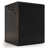 Шкаф Hyperline TWB-0966-SR-RAL9004  настенный 9U 500x600х600мм, металлическая передняя дверь с замком, две боковые панели, цвет черный (RAL 9004) (разобранный)