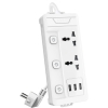 Сетевой  фильтр универсальный Deli ET409 / 2розетки + 3USB ,  2 м