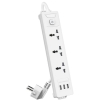 Сетевой  фильтр универсальный Deli ET408 / 3розетки + 3USB ,  2 м
