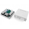 Аксессуары Розетка компьютерная Hyperline SB1-2-8P8C-C5e-SH-WH  RJ-45(8P8C), кат 5e, экранированная, двойная, внешняя, Dual IDC