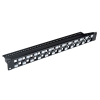 Панель Hyperline PPBL3-19-24S-RM Модульная патч-панель 19", 24 порта, Flat Type, 1U, для модулей Keystone Jack, с задним кабельным организатором (без модулей)