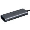 Конвертер UGREEN CM498 (45379) 4-in-1 4K@60Hz USB-C to 2*USB-A 3.2+2*USB-C 3.2+2*HDMI+PD Port Converter. Цвет:серый (45379_)