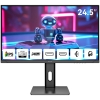Монитор 24.5" AIWA MD2510  IPS, 1920x1080, 240Hz, 1ms, 350сd/m, 1000:1, HDR | 2xHDMI(2.0), 2xDP(1.2) | HAS, Pivot, Swivel, ExPSU, Speakers, Vesa 75, Black