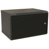 Шкаф Hyperline WRline WR-TW-0666-SR-RAL9004 настенный 19-дюймовый (19"), 6U, 367x600х600мм, цельнометаллическая дверь с замком, цвет черный (RAL9004) (разобранный)