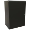 Шкаф Hyperline WRline WR-TW-2245-SR-RAL9004 настенный 19-дюймовый (19"), 22U, 1086x600х450мм, цельнометаллическая дверь с замком, цвет черный (RAL9004) (разобранный)