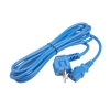 Сетевой кабель Hyperline PWC-IEC13-SHM-3.0-BL Кабель питания компьютера (Schuko+C13) (3x1.0), 10A, угловая вилка, 3м, цвет синий (ПВС-АП-3*1,0-250-S22C13-10-3,0 ГОСТ 28244-96)