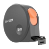 Рулетка Home Series Gray HT8519C 5м х 19мм, эксклюзивный дизайн, корпус - высококачественный софттач пластик (HT8519C плохая упаковка)