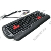 Клавиатура A4Tech <X7-G800 MU(Black)> Black&Silver <PS/2> 104КЛ+7КЛ М/Мед+15  Игровых  клавиш,  влагозащита