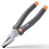 Комбинированные плоскогубцы "Home Series Gray" Deli HT2007C  180мм, эксклюзивный дизайн, рукоятка из высококачественного софттач пластика (HT2007C плохая упаковка)
