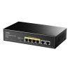 Коммутатор CUDY 6-Port 10/100M PoE+ Switch 60W 6-Port 10/100M PoE Switch with 4 POE Ports Unmanaged Desktop Switch, support 4-port IEEE 802.3at PoE+ Injector (Port-1 to Port-4), Supports PoE power up to 30W for each PoE port, CCTV Mode (Transmit distance up to 250m at 10Mbps),  Fanless, ±4KV Surge P